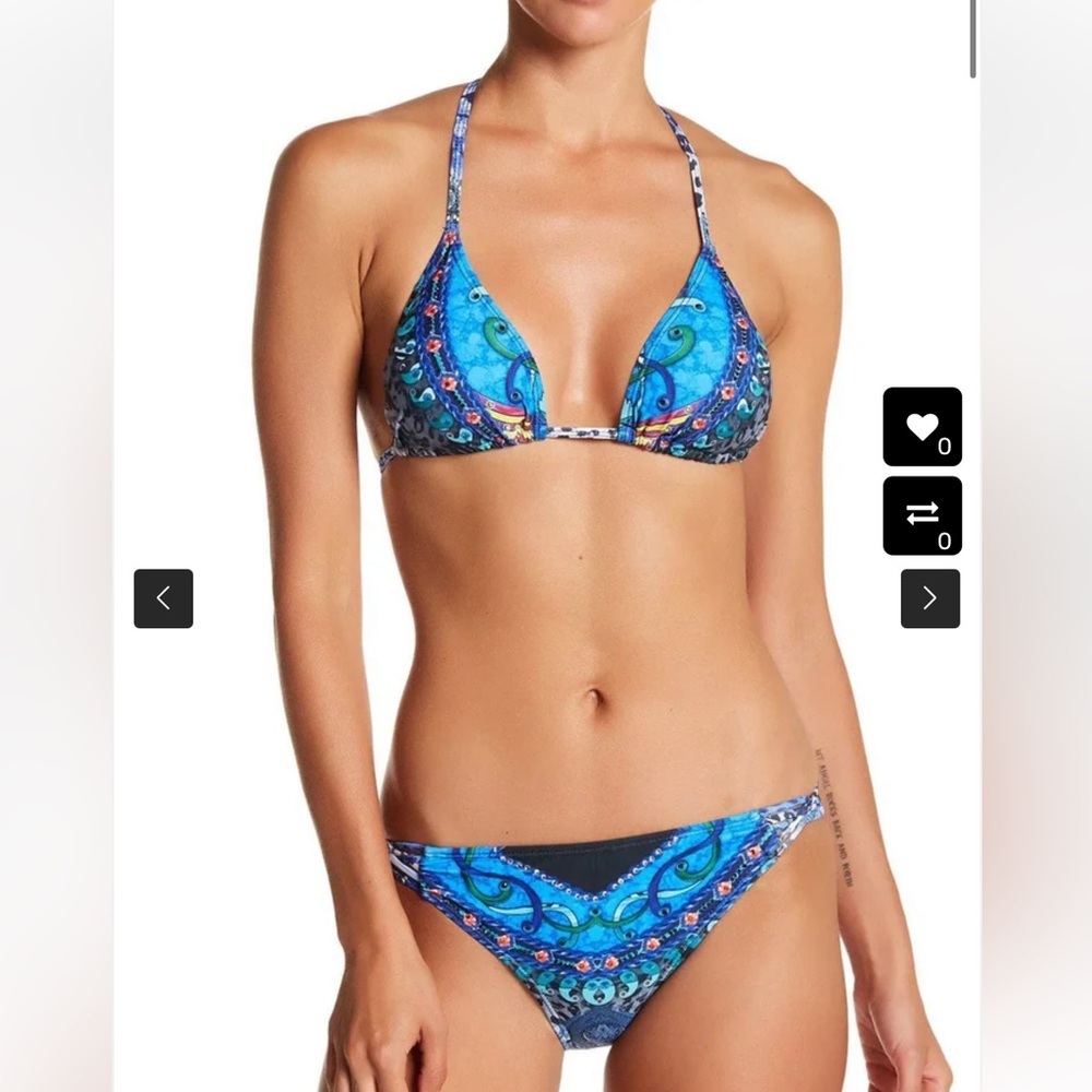 La Moda Blue Patterned Women's Bikini